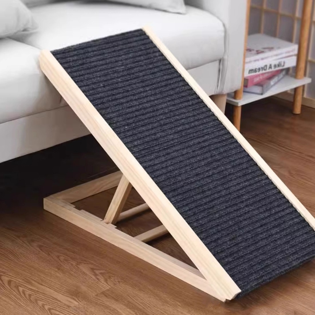 Adjustable Wooden Dog Ramp with Non-Slip Surface - Image 8