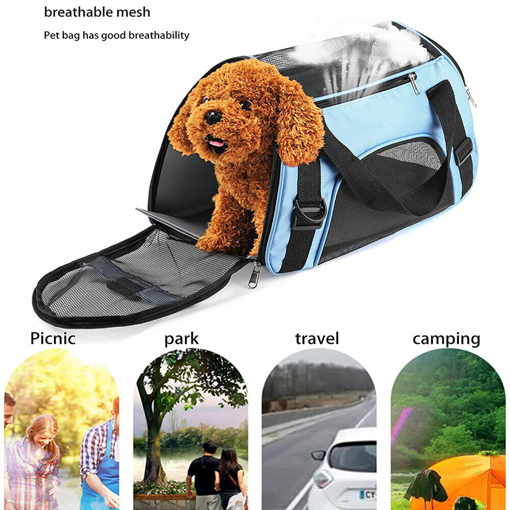 Foldable Soft Pet Travel Carrier - Black - Image 4