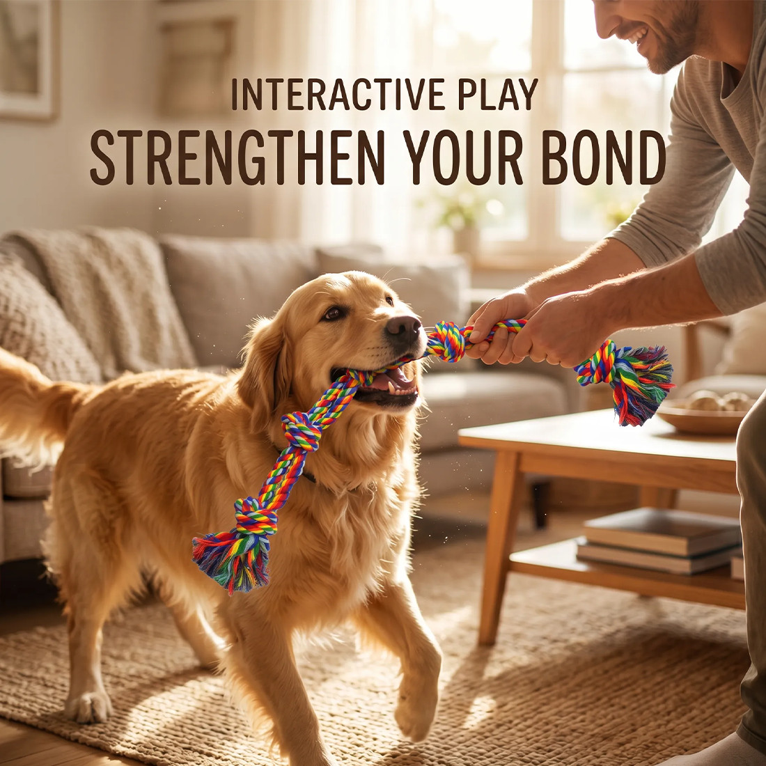 6-Piece Rainbow Dog Rope Toy Set - Image 6