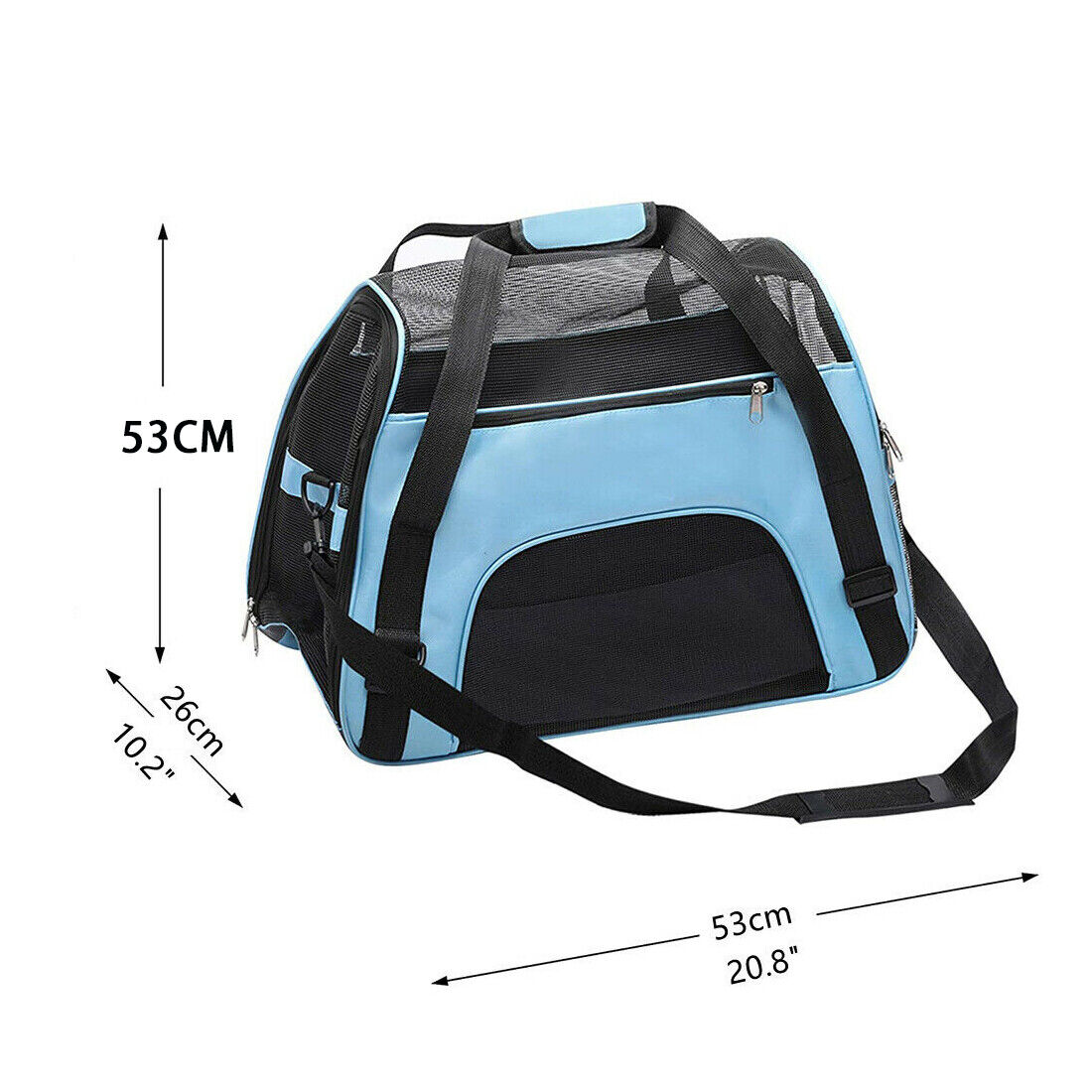 Foldable Soft Pet Travel Carrier - Black - Image 6