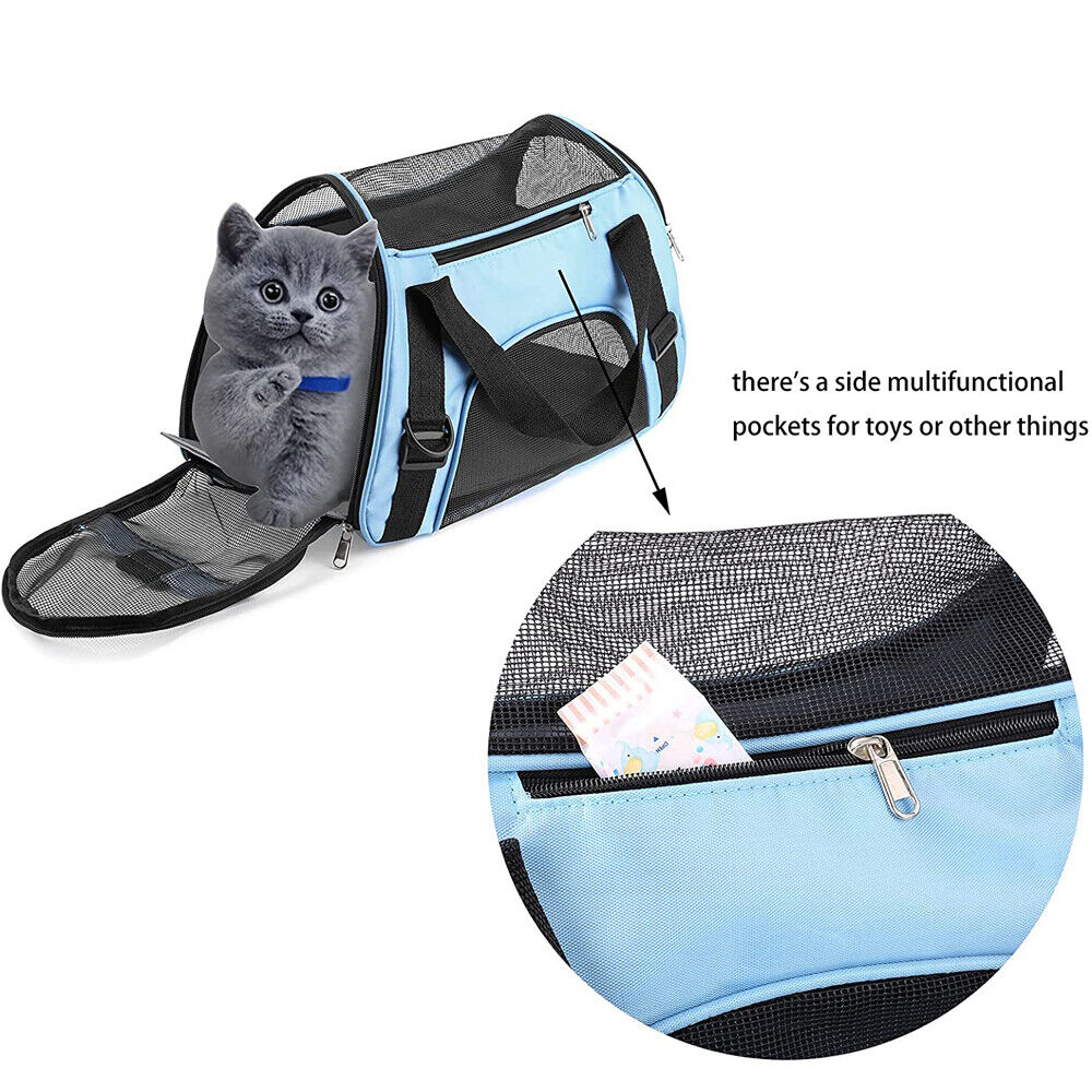 Foldable Soft Pet Travel Carrier - Black - Image 8